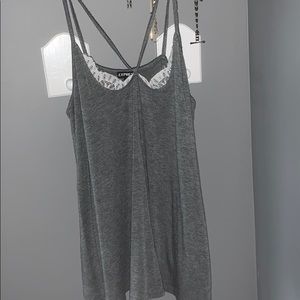 Grey Tank with white mesh